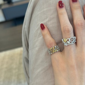 Bague en argent pur S925 de style vintage, design de météore plein de diamants, industrie lourde, bagues en diamants personnalisées - Product Image 5