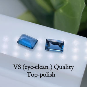 पुखराज Baguette आकार 5x3mm ~ 8x10mm अच्छी गुणवत्ता रत्न नीले पुखराज कीमत प्रति टुकड़ा बनाने के आभूषण प्राकृतिक लंदन ब्लू पुखराज - Product Image 3