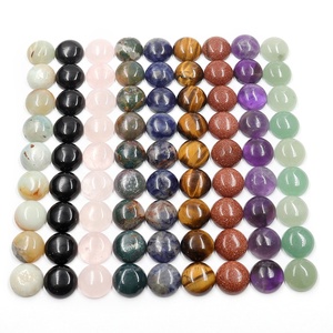 Tinh Thể Tự Nhiên Chữa Bệnh Đá Cabochon 14Mm Nhựa Vòng Cabochon Phẳng Trở Lại Đá Quý Cho Đồ Trang Sức Làm Nhẫn - Product Image 2