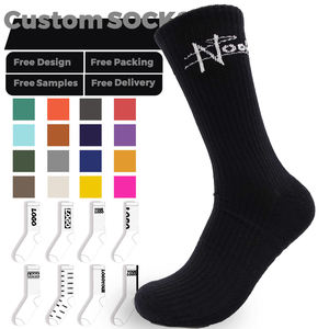 Manufacturer Custom High Quality Sport <b>Socks</b> – Cotton Crew <b>Socks</b> with Jacquard Logo Design Sports <b>Socks</b> for Men Women - Product Image 2