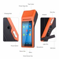 Terminal de point de vente portable 4G NFC Android 8.1 LASAET Q1 avec Google Play Store et imprimante thermique 58 mm