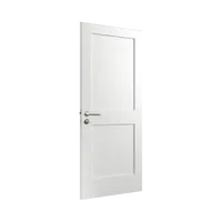 Porte intérieure en bois pré-montée pour chambre d'hôtel, moderne, imperméable, blanchie à la chaux, 3 panneaux inégaux, 30x80, avec cadre pré-monté