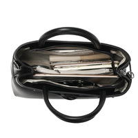 Tas Selempang Wanita Bentuk Trapesium Terstruktur dengan Dompet Senada, Tali Dekoratif, Penutup Ritsleting, Set Tas Tote Multi-Warna
