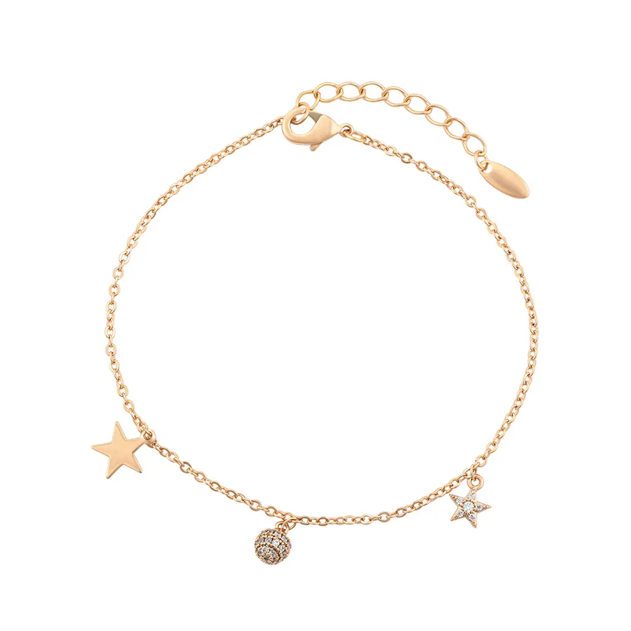 A00856755 XUPING Jewelry Top-ranking product accessories woman 18K gold color Copper Lovely star zircon woman Charm bracelets