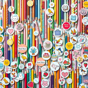 Signets parfumés Teling Crayons malodorants avec garnitures en silicone Fournitures scolaires pour enfants Papeterie éducative avec arômes de fruits - Product Image 1