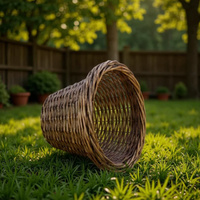 Panier en osier rustique fait main, panier en saule tressé à la main pour plantes en pot, décoration intérieure – Fournisseur direct usine