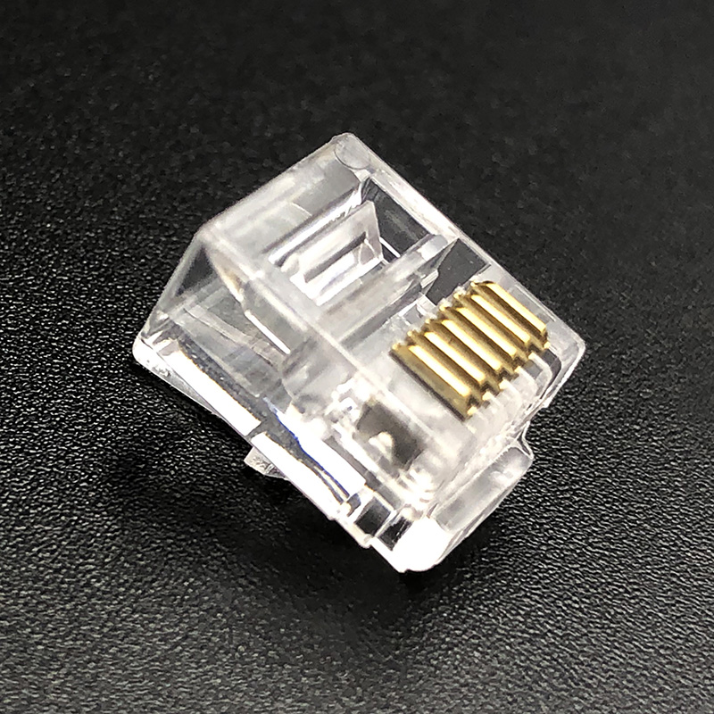 Connecteurs RJ11/RJ12 6P6C – 60 Pièces – Noyau Cuivre – Pour Fils Téléphoniques – Transparent – Facile à Sertir