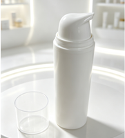Fabrication de flacons pompe sans air en plastique blanc pour cosmétiques, 15 ml, 30 ml, 50 ml, 100 ml, pour l'emballage des soins de la peau