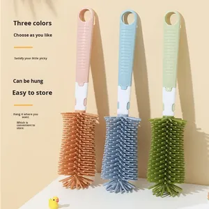 Silicone Bristle <strong>Bottle</strong> <strong>Brush</strong> with Long Plastic Handle for Cup &amp; <strong>Bottle</strong> Cleaning Narrow Neck Containers - Product Image 5