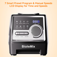 Mixeur Électrique Intelligent à Bouton Poussoir pour Usage Domestique, 1500W, Capacité 2.6L, Broyeur Haute Vitesse, Robot Culinaire, Mélangeur 6 Lames