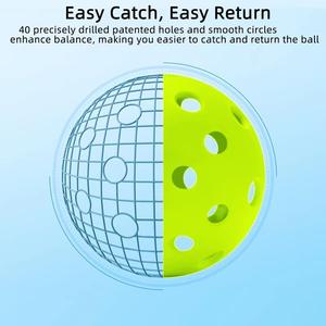 Pickleball Source ลูกบอลสำหรับติดพื้นทำจากรังผึ้งขนาด40รู74มม. วัสดุ PE สำหรับฝึกปฏิบัติ - Product Image 3