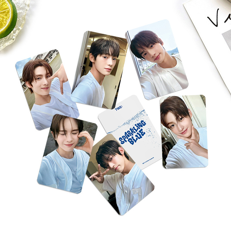 6Pcs/Set KPOP TWS Sparkling Blue Debut Album Photocards SHINYU