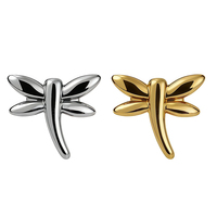 ASTM F136 Titanium Internal Thread Dragonfly Stud Hypoallergenic Nickel Free for Ear Lobe Cartilage Piercing Jewelry