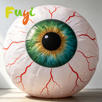 Œil géant gonflable LED personnalisé, directement de l'usine, pour décoration d'Halloween, fête en extérieur, ou accessoire de maison hantée