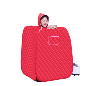 Caja de sudor de <span class=keywords><strong>luna</strong></span> llena para una sola persona, máquina de vapor casera de acrílico rojo, función de vapor húmedo, Panel de Control sólido eléctrico, sala de estar - Product Image 2