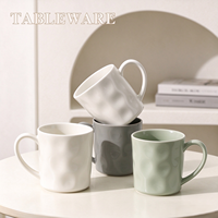 Ensemble de tasses à café en céramique au design élégant, parfait pour les femmes et les couples, idéal pour le petit-déjeuner ou la consommation quotidienne à la maison