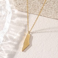Collar de Joyería con Colgante de Acero Inoxidable con Ayatul Kursi, Mapa de Palestina, Shahada, Patrimonio Islámico, Árabe, Musulmán, Eid, Corán, Venta al por Mayor