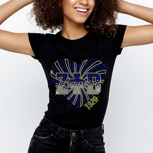 Bó sorority Rhinestone đồng bằng ST sắt trên chuyển pha lê flatback <span class=keywords><strong>Motif</strong></span> cho áo sơ mi - Product Image 2