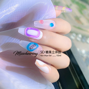 10ml 5D Stereo Jelly Nail Gel Candy <b>Macaron</b> Leave-In Nail Glue for Salon Home DIY Manicure - Product Image 5