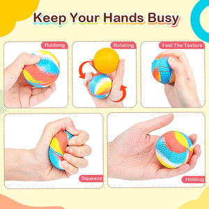 Giocattoli Antistress Portatili in Silicone per <span class=keywords><strong>Terapia</strong></span> Manuale, Senza BPA, per <span class=keywords><strong>ADHD</strong></span> e Ansia, Palline Sensoriali Testurizzate - Product Image 5