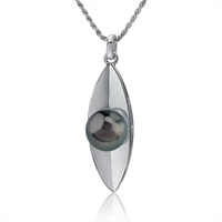 Collier en argent sterling 925 avec pendentif en forme de fleur en perle d'eau douce naturelle, bijoux sur le thème de la vie marine tropicale