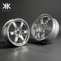 JDM Jante en alliage forgé chromé à 6 rayons, plat profond 17 18 19 pouces 5x114.3 5x100 personnalisé ET CB Performance légère