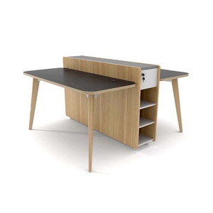 Modern 4-Person Office Cubicle Workstation New Design Wood <b>Table</b> <b>Desk</b> Convertible and Extendable for Office Furniture - Product Image 6