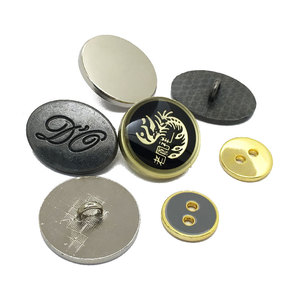 Ôn Châu <span class=keywords><strong>qiaotou</strong></span> tùy chỉnh Mini Áo sơ mi nút đen phẳng trở lại Shank với hợp kim kẽm may thiết kế mạ kỹ thuật - Product Image 1