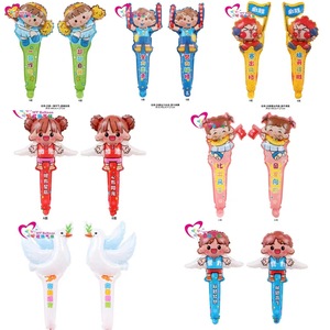 Globo Inflable con Diseño de Chica Animada con Palo de Animadoras, 49cm X 27cm, para Eventos Escolares y Regalos de Graduación - Product Image 5