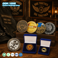 Moneta Commemorativa Rotante in Metallo con Logo Personalizzato, in Lega di Zinco, Cava e Incisa, con Confezione Regalo di Lusso per Collezione - Vendita all'Ingrosso