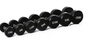 Free Weight Black Fixed <strong>Rubber</strong> <strong>Dumbbell</strong> Set Weight Lifting Gym <strong>Dumbbell</strong> - Product Image 2
