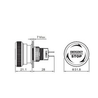 ONPOW 16mm bouton poussoir rond (LAS1-AGQ16-TSC) CE, RoHS