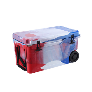Glacière portable robuste en plastique PE à roulettes <span class=keywords><strong>de</strong></span> 55 QT, glacière moderne rotomoulée, congélateur, personnalisable, thermique, étanche aux fuites, pour aliments - Product Image 5