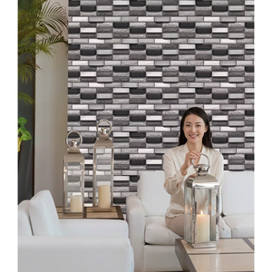 3D Brick Pattern Digital Ceramic Wall <b>Tiles</b> 300x450mm Glazed Exterior Elevation Design for Restaurants - Product Image 2