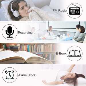 Reproductor MP3 portátil con pantalla táctil completa, Bluetooth, reproductor de música HiFi sin pérdidas, altavoz, reproductor de radio FM, grabadora de voz, reloj despertador - Product Image 5