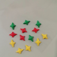 500 Pezzi di Charms in Resina a Forma di Stella a Quattro Punte Colorati, Cabochon in Resina con Retro Piatto per Decorazione di Cover per Telefoni, Tazze, Patch, Fai da Te, Artigianato, Fermagli per Capelli