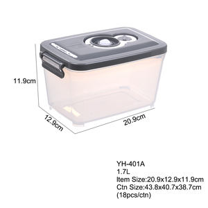 กล่องเก็บอาหารพลาสติกพร้อมสุญญากาศสำหรับเก็บอาหารสดพร้อมฝาปิดแบบระบายอากาศปราศจากสาร BPA - Product Image 3