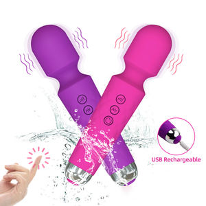 20 kecepatan kuat wanita klitoris dewasa Masturbator mainan seks Vagina beton USB Dildo berguna pemijat Vagina AV tongkat <span class=keywords><strong>Vibrator</strong></span> - Product Image 6