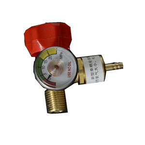 Válvula de oxígeno de 1/4 pulg. con manómetro para accesorios de soldadura - Product Image 5