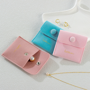 Custom Double Sided Velvet Jewelry Pouch <b>Gift</b> Packaging Bag <b>Envelope</b> for Gemstone Pendant Earring or Ring Storage - Product Image 5