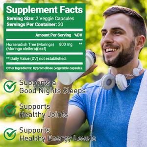 Cápsulas de Folha de Moringa ACORN OEM, Suplemento para Saúde Intestinal e da Pele, Suporte Antioxidante e Energético, Cápsulas de Moringa para Imunidade - Product Image 4