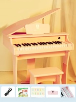 Wooden Toy Educational Electronic Piano Keyboard Kid Musical Instrument Piano Educational Toys with Chair