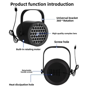 Proiettore LED di Halloween luci RGBW tempesta 360 gradi di proiezione rotante modello IP33 valutato paesaggio esterno regolabile prato - Product Image 4