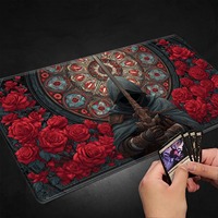 Tapis de jeu japonais élégant et stylé / Tapis de souris TCG pour jeux de cartes à collectionner, tapis de jeu de table avec illustrations dynamiques, impression de haute qualité