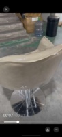 Fauteuil de Barbier Hydraulique Inclinable avec Revêtement en Plastique, Base en Acier Inoxydable, Pompe Robuste, Garantie 9 Ans