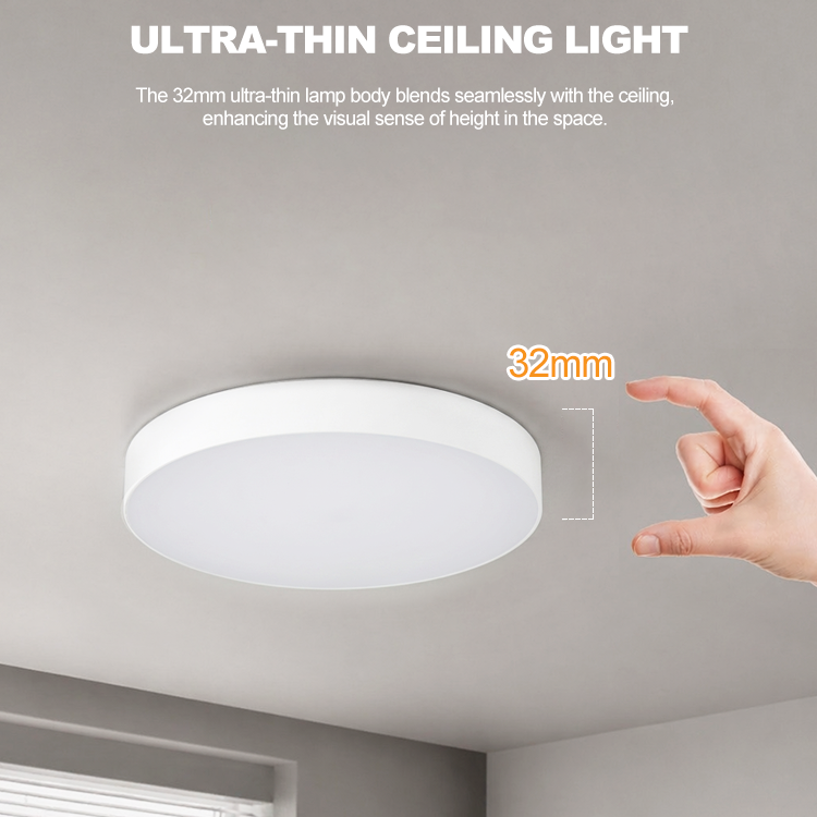 Low Price Product Light Color Adjustable PC 32W 48W Surface Mounted Hotel Ceiling Lamp Dimmable Round Ceiling Lights