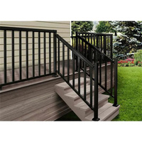 Panneau de verre résistant aux intempéries Prima Anti-Rouille en aluminium pour balustrade d'escalier intérieur/extérieur, terrasse, cour, villa