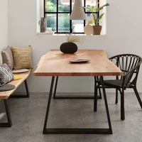 Banc de restaurant industriel personnalisé en fonte et acier, meubles de salle à manger et de café, pieds de table en métal pour table