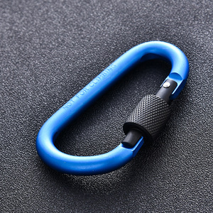 <span class=keywords><strong>Mousqueton</strong></span> D-ring <span class=keywords><strong>verrouillable</strong></span> extra-épais de 8 cm de haute qualité HT avec écrou, boucle d'escalade extérieure en alliage d'aluminium, clip de sac à dos - Product Image 4