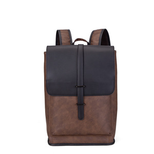 Retro <b>Backpack</b> Men's Travel Bag Large Capacity Color-Blocked Laptop Bag 15 Inches Student Schoolbag Neutral Gender - Product Image 4